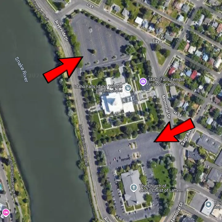 Idaho Falls Temple Parking Map